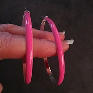 NEW - Earrings - Hoops - Pink